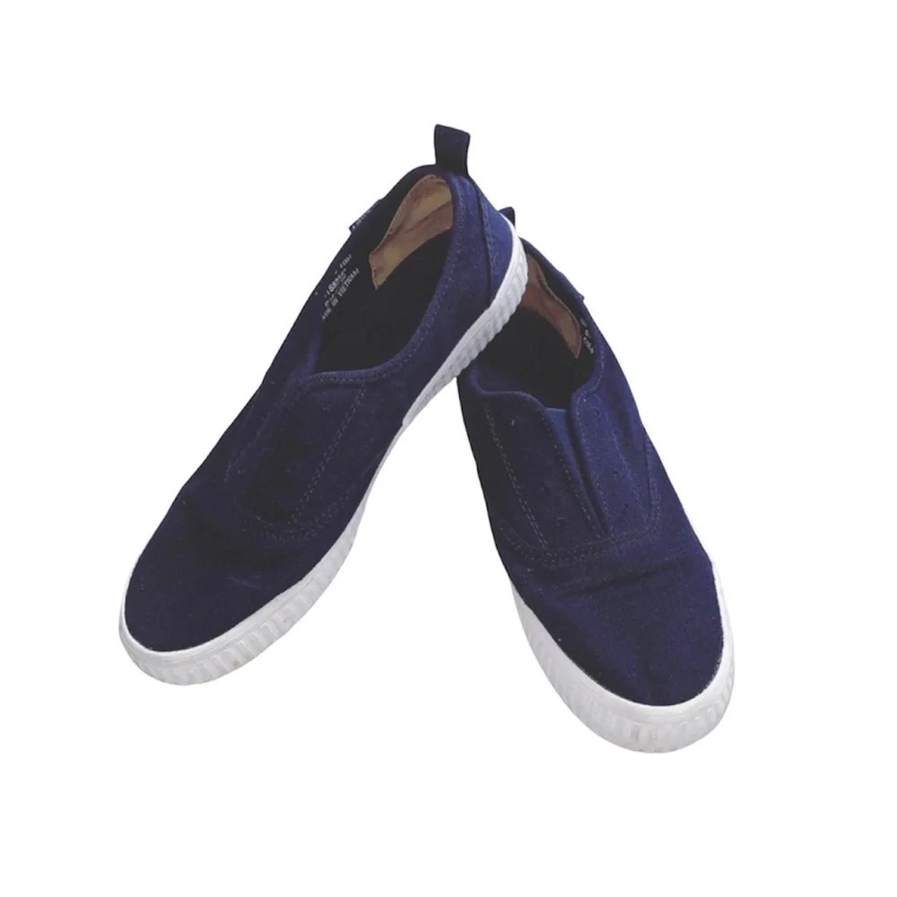 Sperry Cliffside Canvas Sneakers Navy Blue Slip On Preppy Nautical 10 Women’s